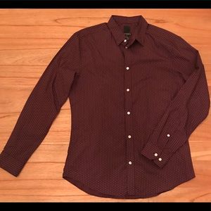 H&M large maroon button up